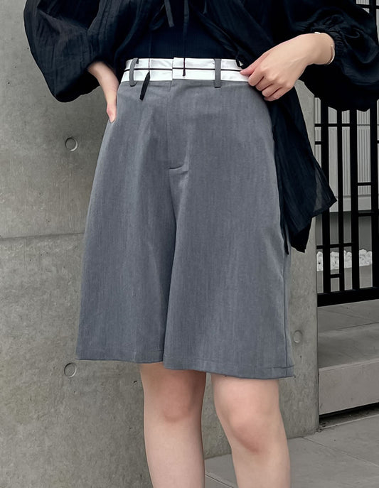 【GW限定 TIME SALE 50%OFF⇒¥1,998】[2024SS COLLECTION]ライトツイルマーベルトウエストデザインショートパンツ パンツ レディースファッション通販 リエディ