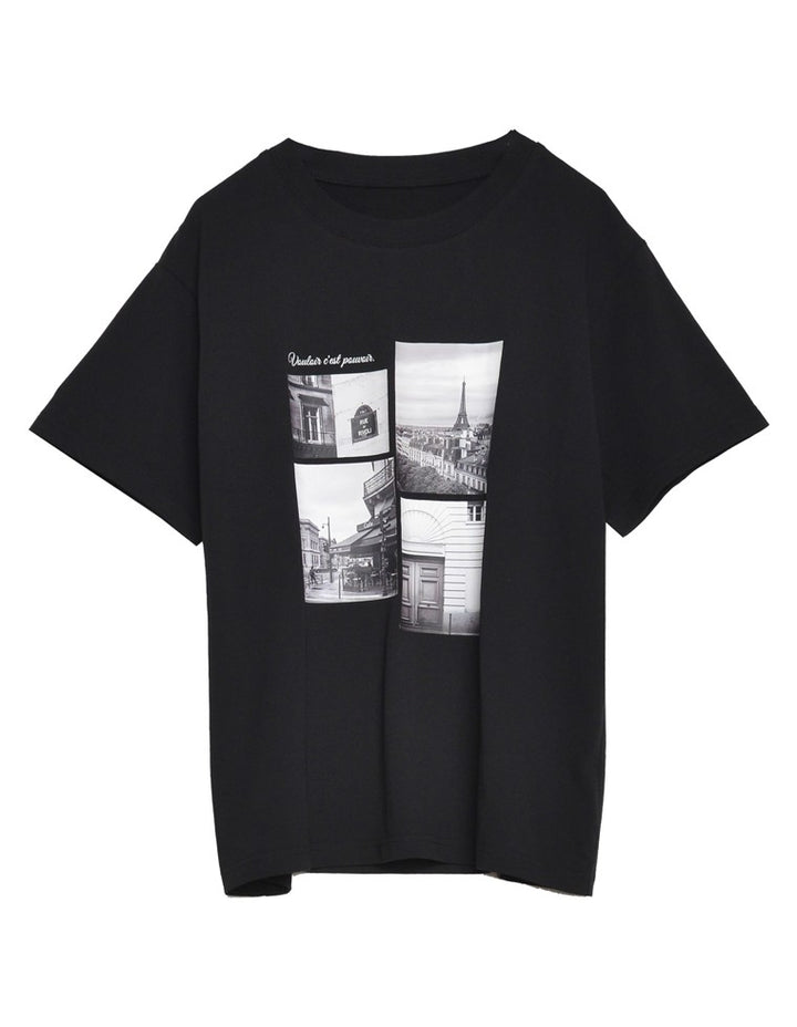 [2024SS COLLECTION]モノトーンプリントTシャツ[mb] トップス レディースファッション通販 リエディ