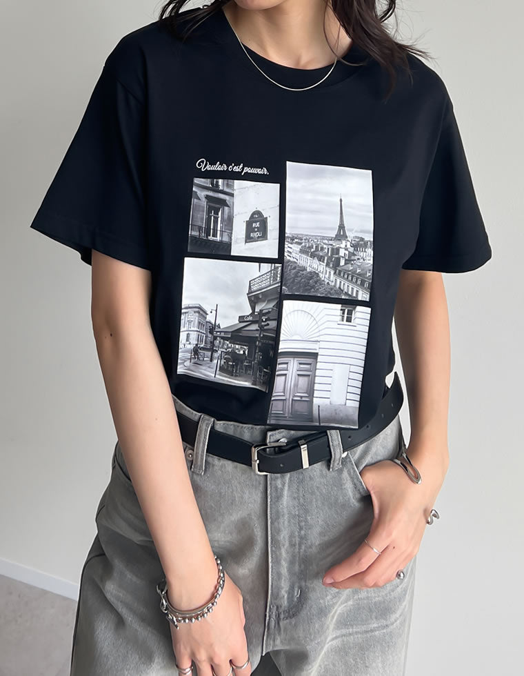 やったyaltuta シーンナリーフォトプリントTシャツ - トップス通販 | 人気
