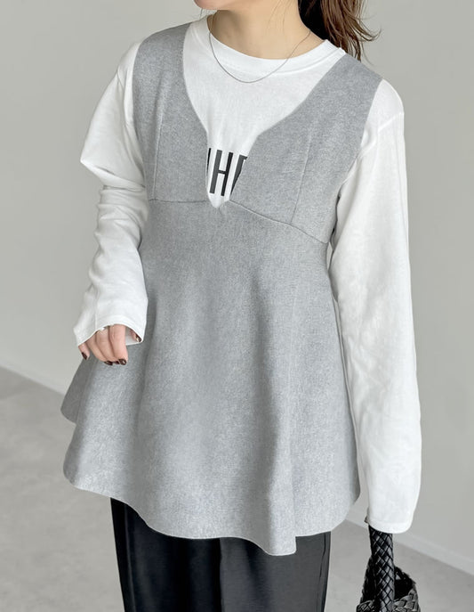 【SPRING SALE 15%OFF ¥3,798⇒¥3,228】レーヨン混ミラノリブペプラムニットトップス トップス 人気レディースファッション通販 リエディ