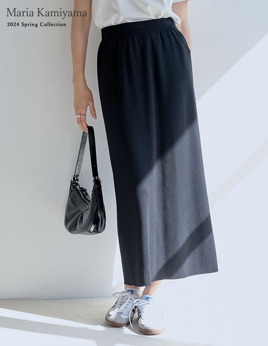 【20%OFFクーポン対象商品】[神山まりあさん着用][2024SS COLLECTION][低身長/大きいサイズ有]前後2WAYミラノリブニットナロースカート スカート レディースファッション通販 リエディ