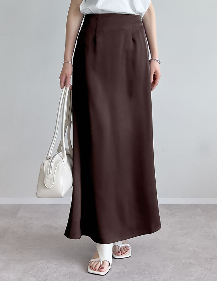 春サテンナロースカートセット レディース服まとめ売り コーデ売り おしゃれママ XSサイズあり】【セットアップ対応】ダブルサテンナロースカート