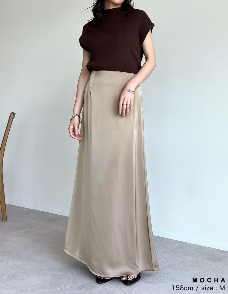 春サテンナロースカートセット レディース服まとめ売り コーデ売り おしゃれママ XSサイズあり】【セットアップ対応】ダブルサテンナロースカート