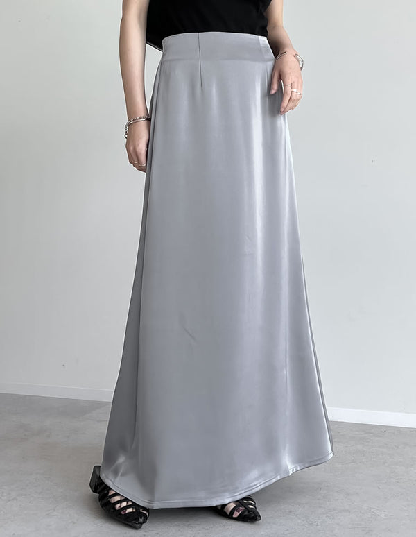 《期間限定！2BUY15%OFFクーポン対象》【SUMMER TIMESALE 10%OFF ¥4,998⇒¥4,498】[オケージョン セレモニー][低身長サイズ有]サテンナロースカート