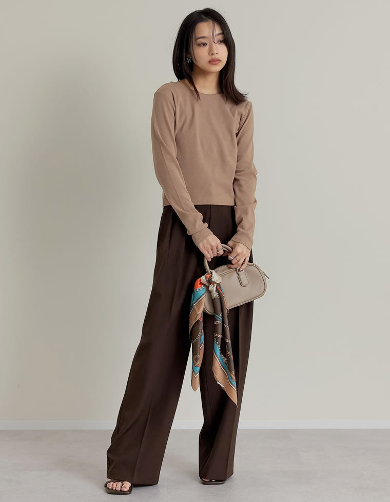 ストレッチリブ前後2WAYリボンデザイントップス - トップス通販 | 人気