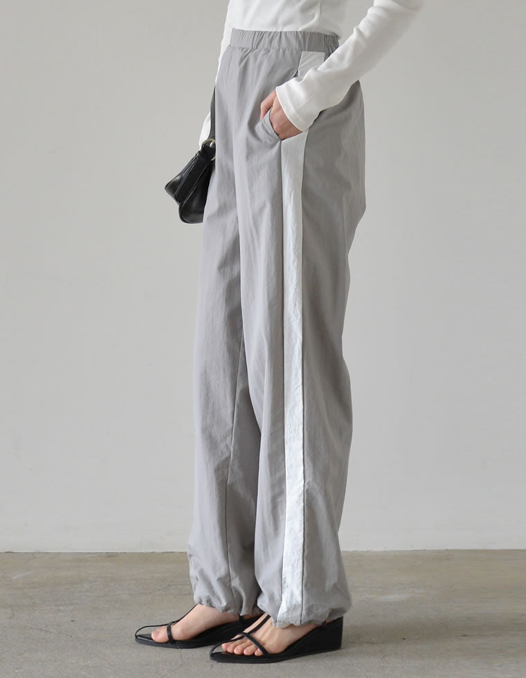 ナイロンタフタ配色ジョガーサイドラインパンツ - パンツ通販 | 人気