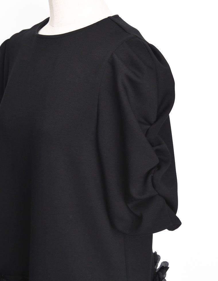 tシャツ 「2024SS COLLECTION」「MEISM by Re:EDIT」フラワーモチーフパワショルチュニックトップス レディース Re:EDIT tシャツ 「2024SS COLLECTION」「MEISM by Re:EDIT