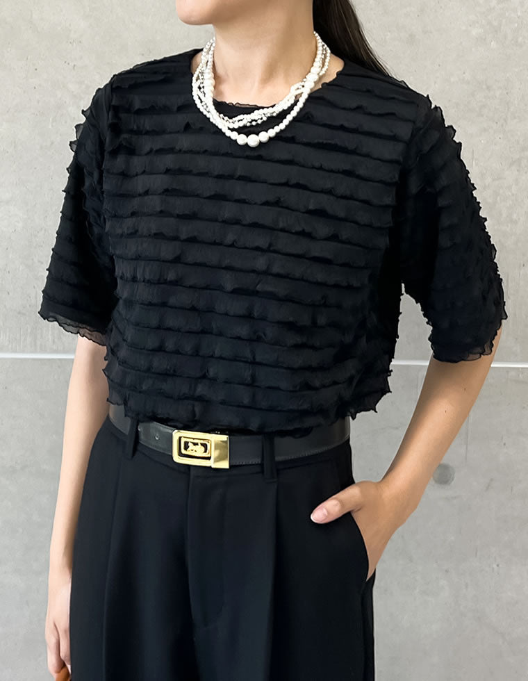 h.naoto トップス FRILL トップス 半袖 Yahoo!オークション -「h.naoto frill」の落札相場・落札価格