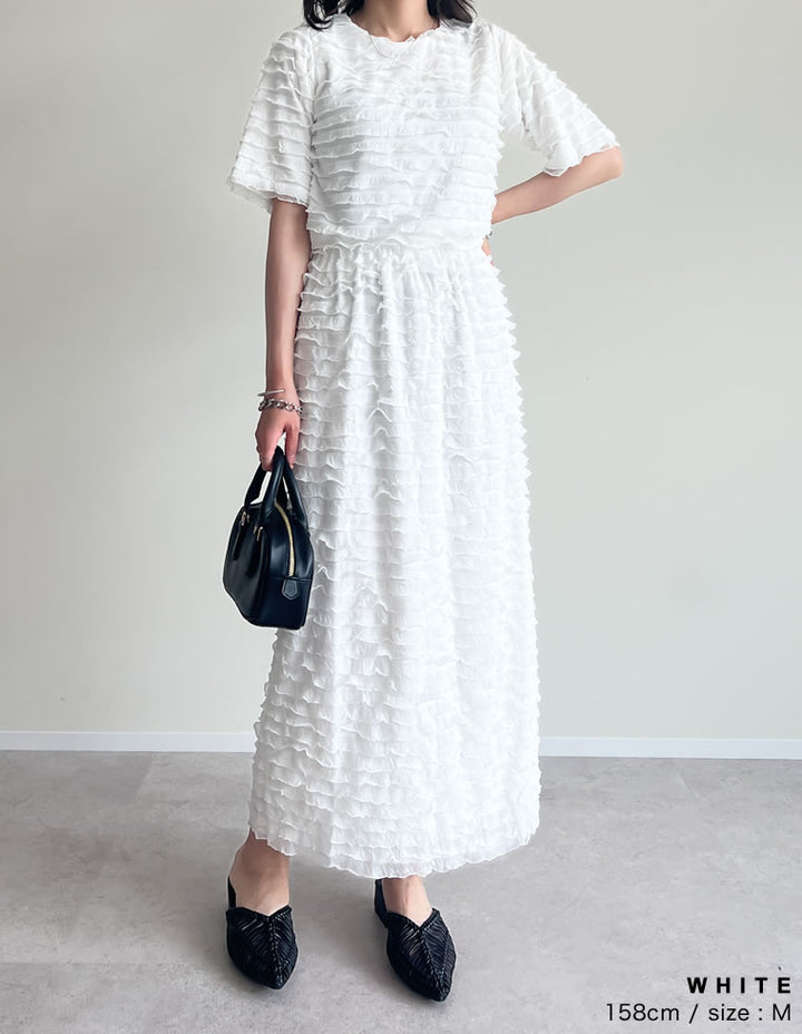 【TIME SALE 50%OFF ¥4,499⇒¥2,249】カットフリル半袖トップス トップス 人気レディースファッション通販 リエディ