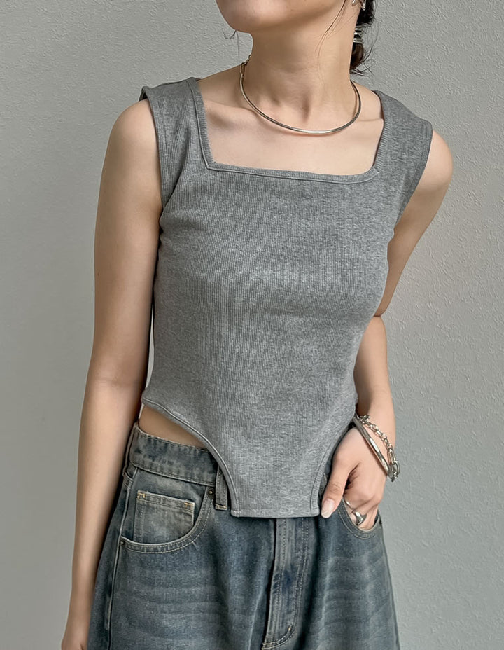 【TIME SALE 30%OFF ¥2,798⇒¥1,958】ストレッチリブハイレグタンクトップ[返品交換不可] トップス 人気レディースファッション通販 リエディ