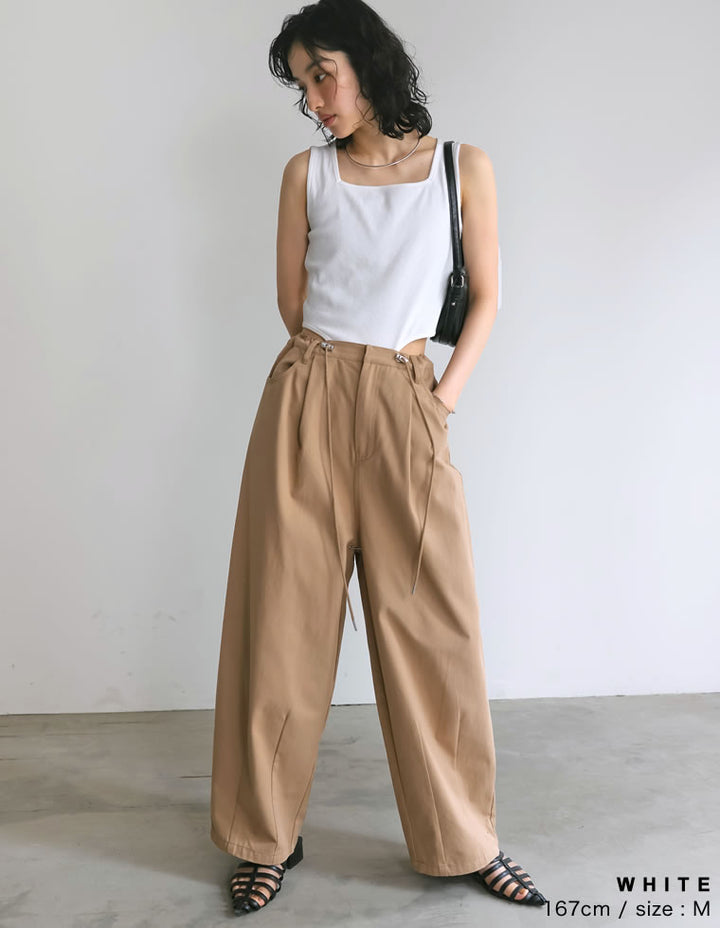 【TIME SALE 30%OFF ¥2,798⇒¥1,958】ストレッチリブハイレグタンクトップ[返品交換不可] トップス 人気レディースファッション通販 リエディ