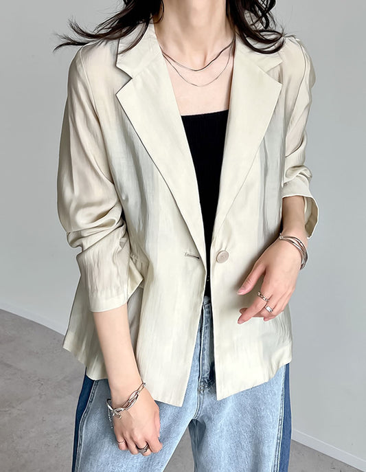 【TIME SALE 40%OFF ¥6,998⇒¥4,198】[セットアップ対応]シアーテーラードジャケット ジャケット/アウター 人気レディースファッション通販 リエディ