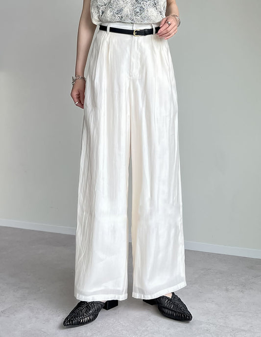 【TIME SALE 30%OFF ¥6,798⇒¥4,758】[低身長サイズ有][セットアップ対応]シアータックワイドパンツ パンツ 人気レディースファッション通販 リエディ