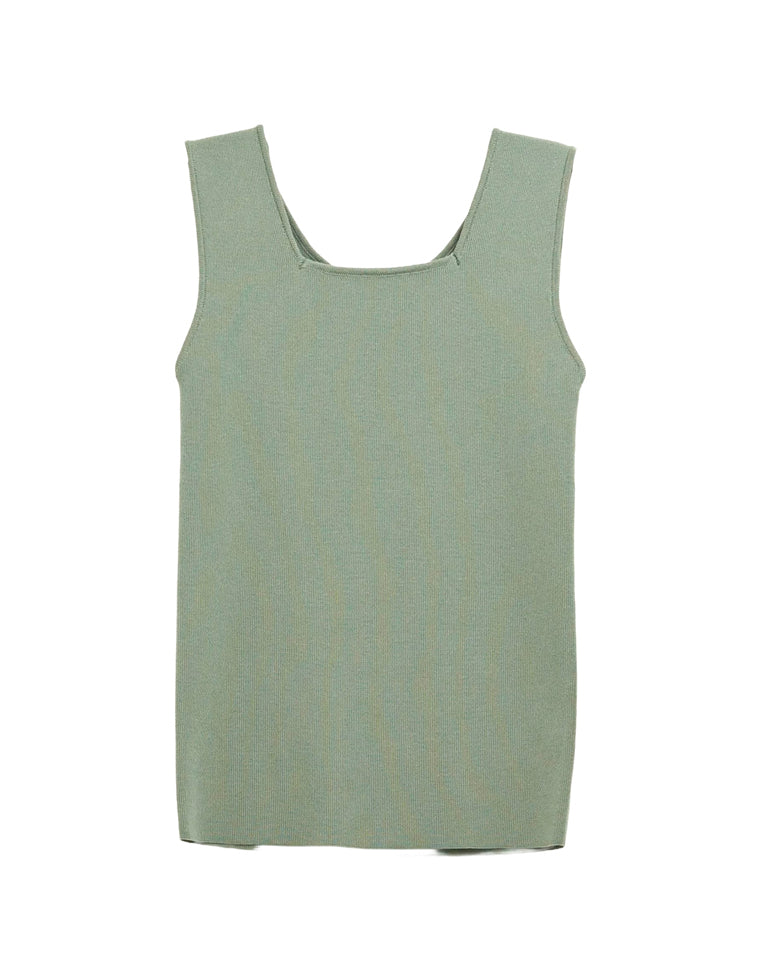 ブラ紐を隠せるリブニットタンクトップ - トップス通販 | 人気