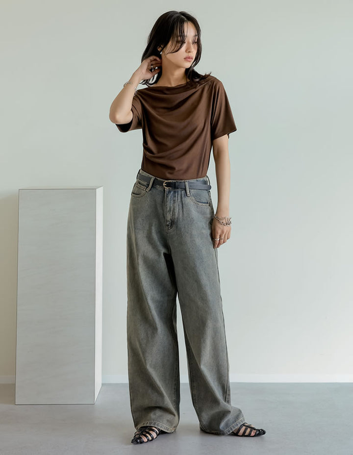 【TIME SALE 50%OFF ¥5,498⇒¥2,749】[話題！オーバーダイデニム][低身長/高身長/大きいサイズ有]オーバーダイルーズデニムパンツ パンツ 人気レディースファッション通販 リエディ