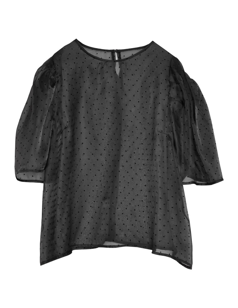 epa エパ ドット シアーブラウス ブラック epa エパ ドット シアーブラウス ブラック