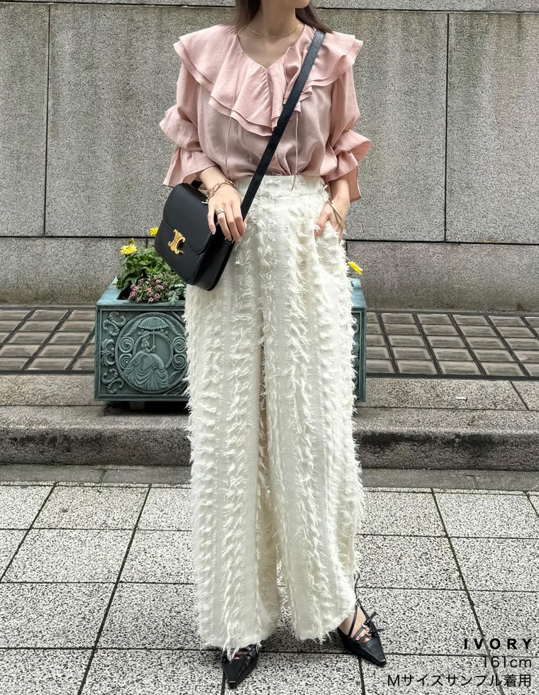 フリンジストレートパンツ - パンツ通販 | 人気レディースファッション