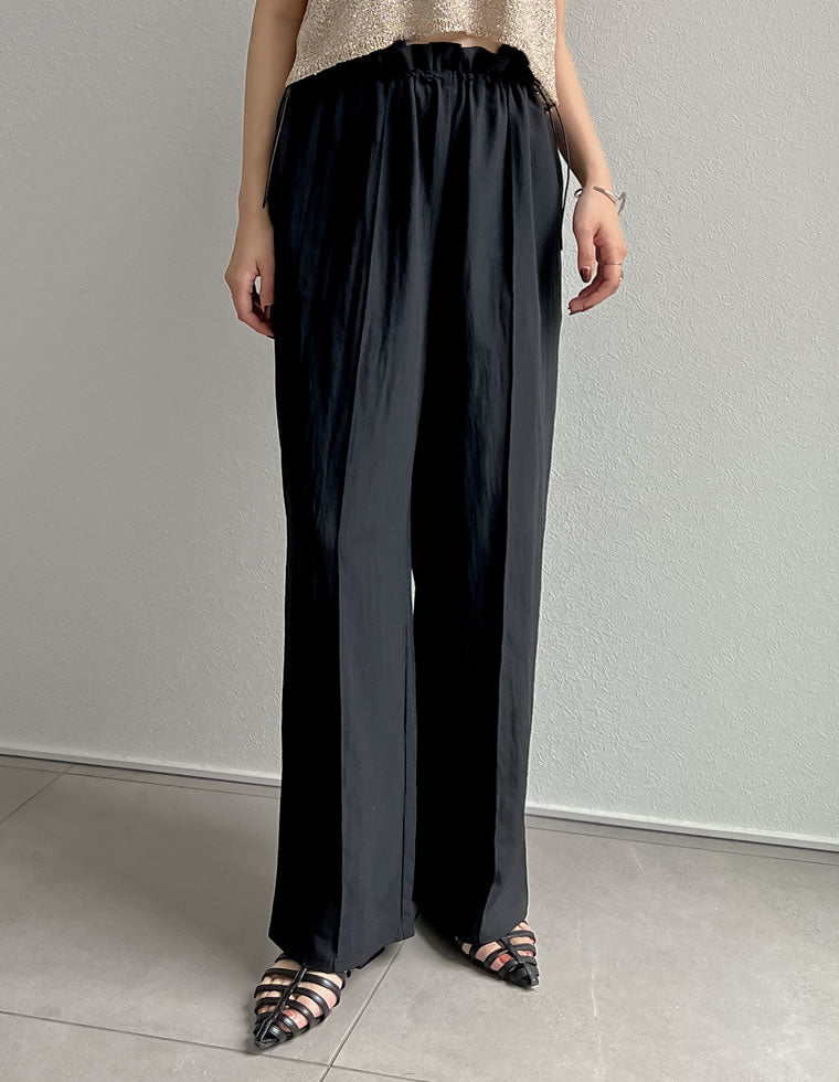 23区　今季25SS ストレッチ　ドロストイージーパンツ　黒　34 未使用 ウエストドロストイージーパンツ - パンツ通販 | 人気レディース