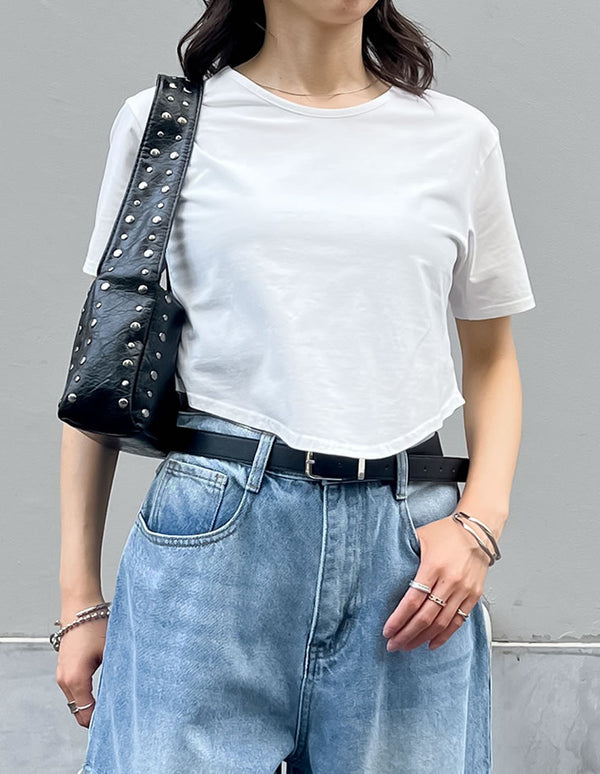 【FINAL SALE 40%OFF】ハイレグデザインコンパクトTシャツ[mb]