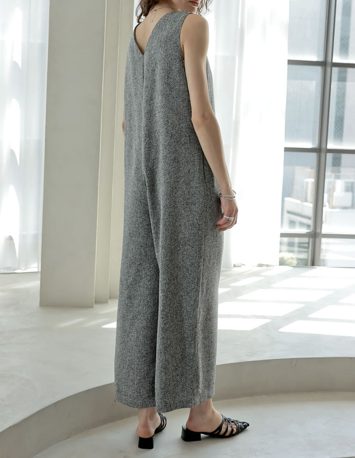 【TIME SALE 20%OFF ¥6,998⇒¥5,598】[2025 SUMMER COLLECTION][低身長/高身長サイズ有]サマーツイードVネックオールインワン オールインワン 人気レディースファッション通販 リエディ