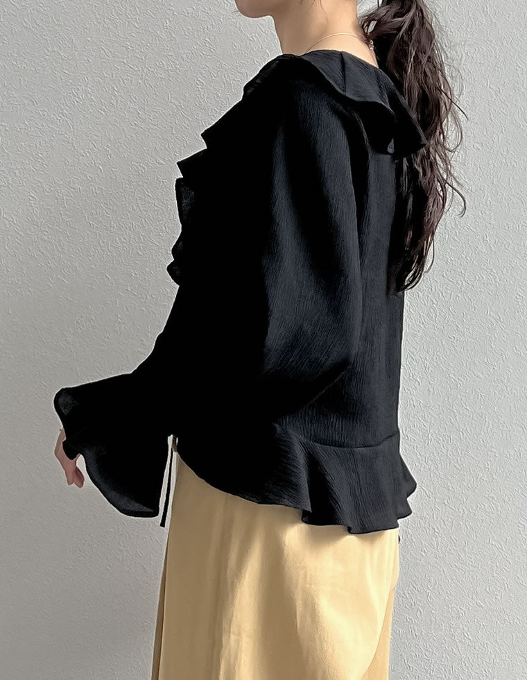 Rady - ★Rady★リボンニットトップス★BLACK★フリル★レディー★りぼん★新品★ ☆Rady☆リボンニットトップス☆BLACK☆フリル☆レディー