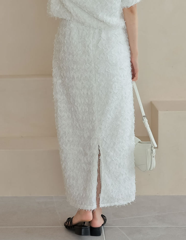 【OUTLET SALE 30%OFF ¥4,998⇒¥3,498】[オケージョン セレモニー][低身長サイズ有]フラワージャガードスカート スカート 人気レディースファッション通販 リエディ