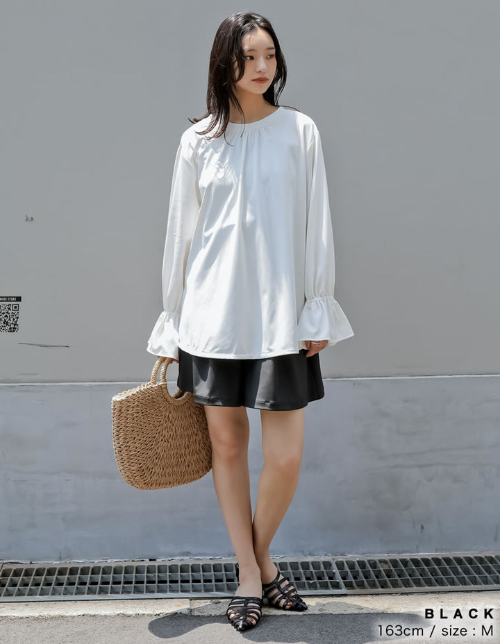 【TIME SALE 30%OFF ¥3,498⇒¥2,448】[UVカット][接触冷感][速乾][水陸両用][DAILY SWIM]ラッシュガードフレアハーフパンツ[返品交換不可] 水着/着物・浴衣 人気レディースファッション通販 リエディ