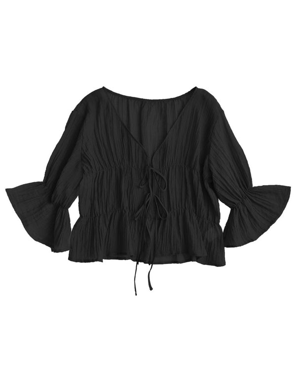 【TIME SALE 20%OFF ¥4,998⇒¥3,998】[新色追加]楊柳シアーティアードブラウス[mb] トップス 人気レディースファッション通販 リエディ