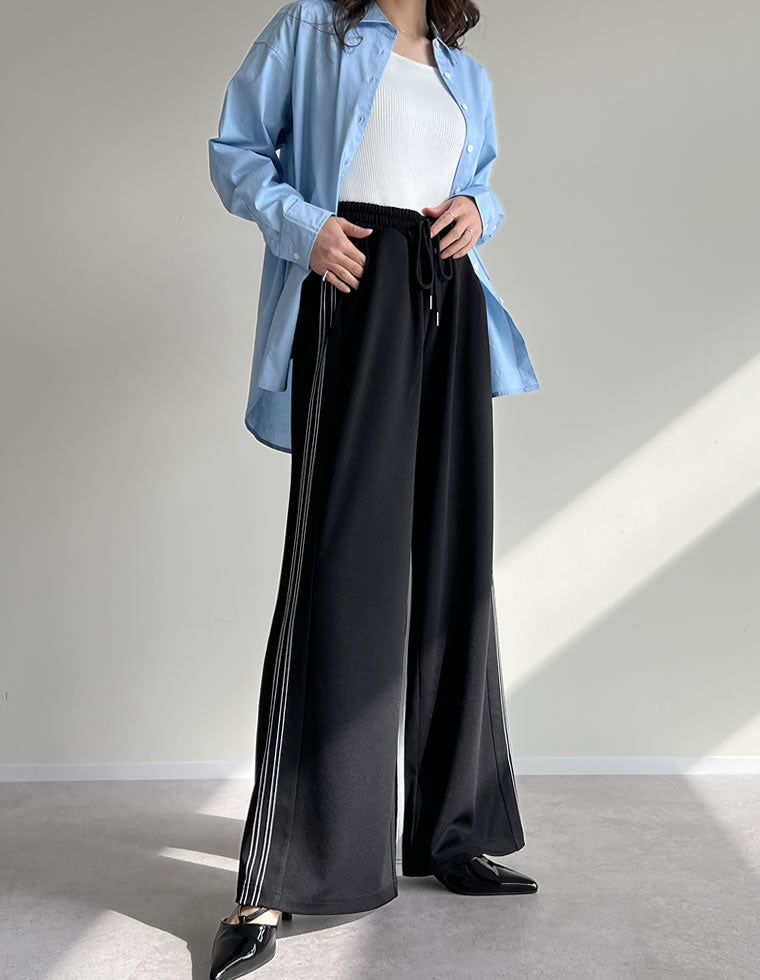  COLLECTION サイドライン　ワイドスラックス サイドラインワイドスラックス／パンツ｜INGNI(イング) 公式通販