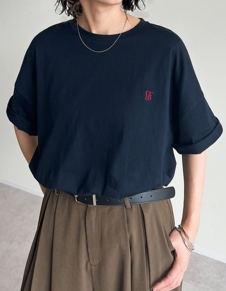 【TIME SALE 50%OFF ¥2,998⇒¥1,499】ワンポイント刺繍オーバーサイズTシャツ[mb] トップス 人気レディースファッション通販 リエディ