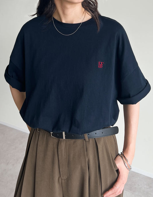 【TIME SALE 50%OFF ¥2,998⇒¥1,499】ワンポイント刺繍オーバーサイズTシャツ[mb] トップス 人気レディースファッション通販 リエディ