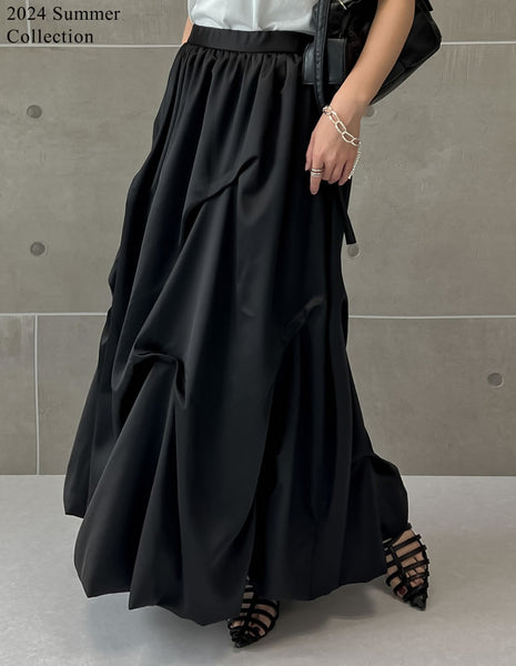 新品 DAMA collection 2024年 サテンジャージー スカート 黒 サテンジャージー カーゴ スカート 通販 - ディノス