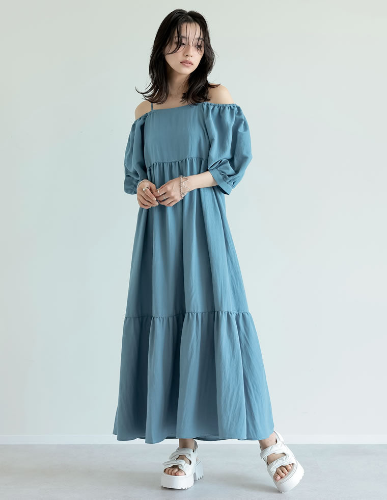 マーレット　PARADISE パラディス　パフスリーブティアードワンピース 楽天市場】【40％OFF】Merlette マーレット PARADISE コットン