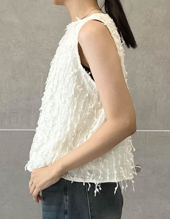 【TIME SALE 50%OFF ¥3,998⇒¥1,999】フリンジジャージアメスリトップス トップス 人気レディースファッション通販 リエディ