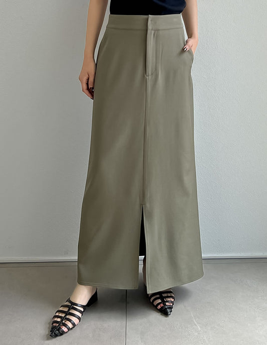 【SPRING SALE 5%OFF ¥4,998⇒¥4,748】[低身長サイズ有]リネンライクスリットナロースカート スカート 人気レディースファッション通販 リエディ