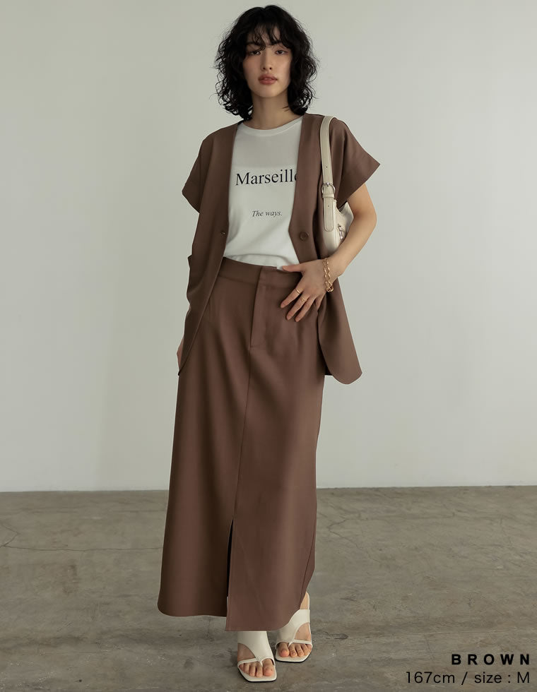 A part by スリットナローリネンスカート A part by｜スリットナローリネンスカート | Rakuten Fashion
