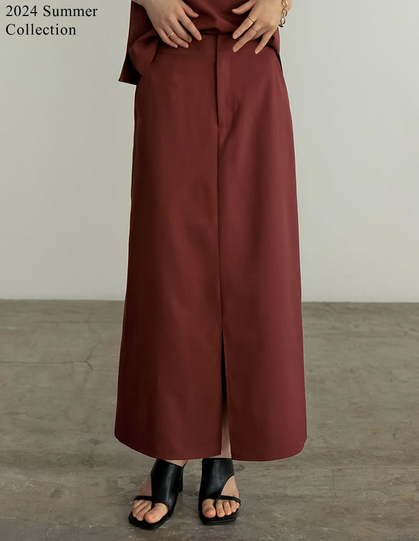 [2024 SUMMER COLLECTION][低身長サイズ有]ビエラライクスリットナロースカート スカート レディースファッション通販 リエディ
