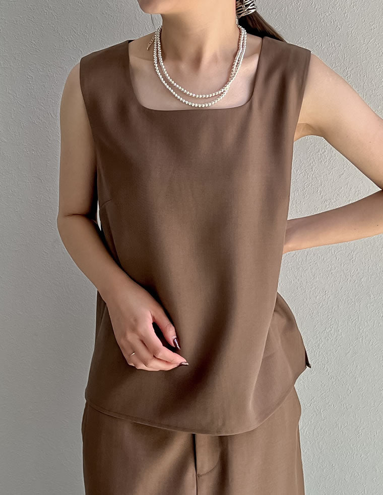 スクエアネックタンクトップ - トップス通販 | 人気レディース