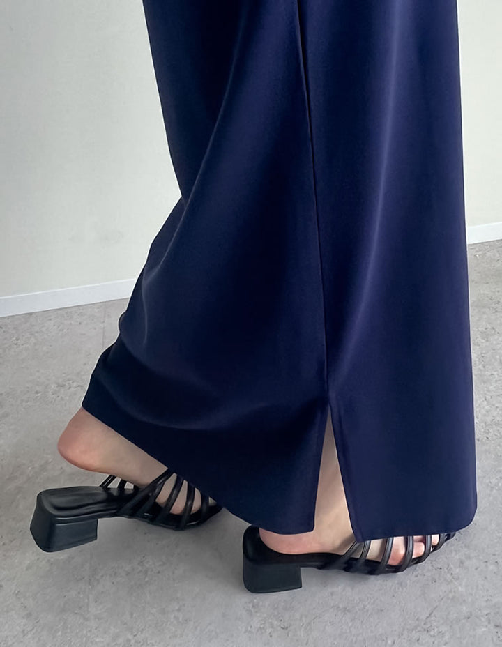 【TIME SALE 10%OFF ¥5,498⇒¥4,948】[低身長サイズ有]フレンチスリーブポロマキシワンピース ワンピース 人気レディースファッション通販 リエディ
