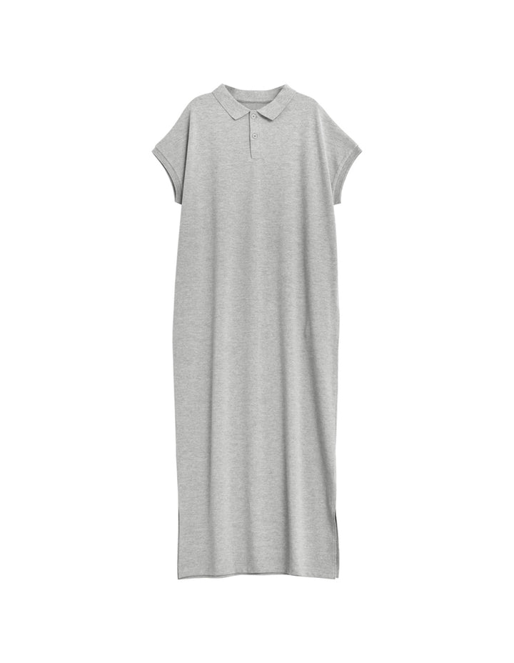 【TIME SALE 10%OFF ¥5,498⇒¥4,948】[低身長サイズ有]フレンチスリーブポロマキシワンピース ワンピース 人気レディースファッション通販 リエディ