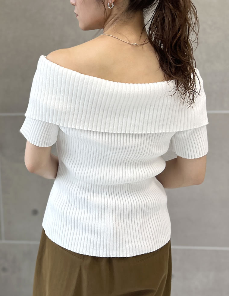 2WAYオフショルダーダブルジップニット - トップス通販 | 人気