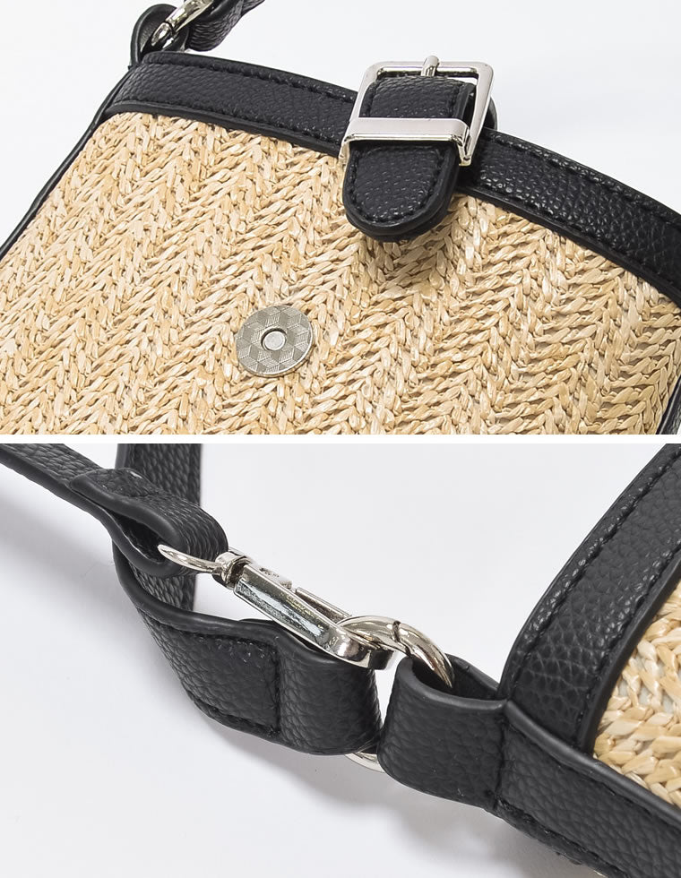 フェイクレザーベルトかごショルダーバッグ - バッグ通販 | 人気