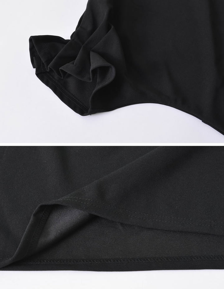 【TIME SALE 30%OFF ¥3,298⇒¥2,308】カットジョーゼットギャザースリーブトップス[mb] トップス 人気レディースファッション通販 リエディ