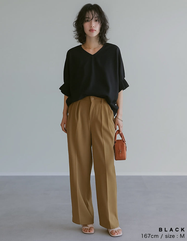 【TIME SALE 30%OFF ¥3,298⇒¥2,308】カットジョーゼットギャザースリーブトップス[mb] トップス 人気レディースファッション通販 リエディ