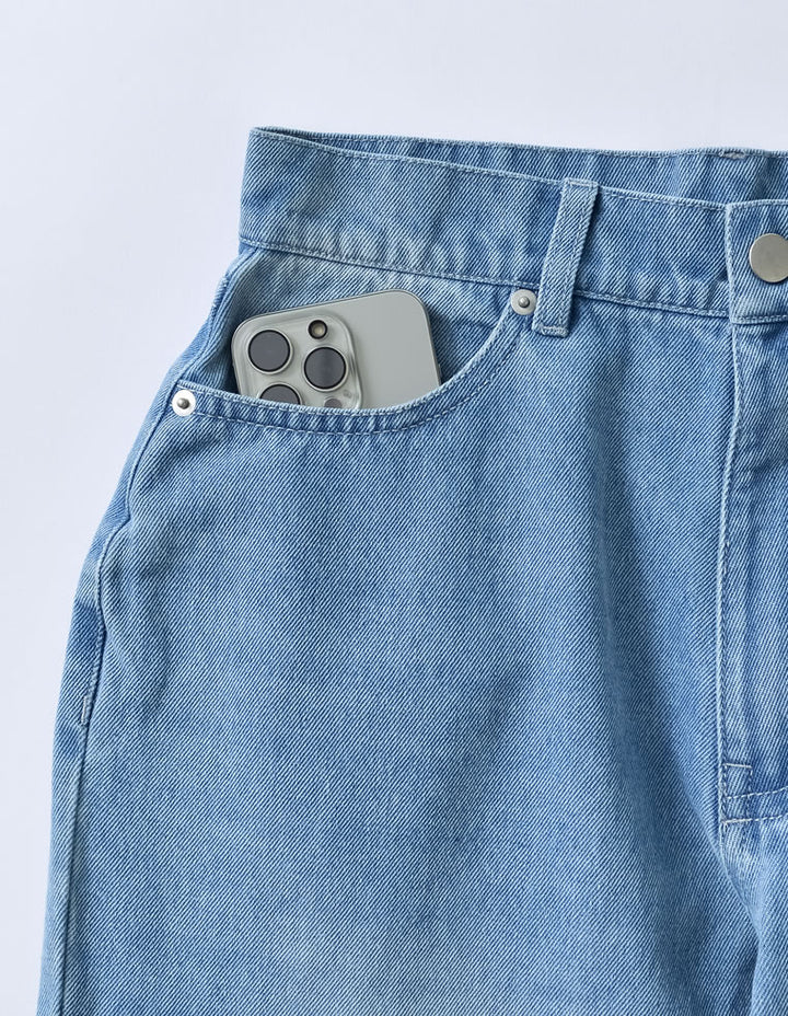 【PRE ORDER記念 20%OFFクーポン対象 ¥5,498⇒¥4,399】[2024 SUMMER PRE ORDER][MEISM by Re:EDIT][低身長/高身長サイズ有]コットンセミフレアデニムパンツ パンツ レディースファッション通販 リエディ