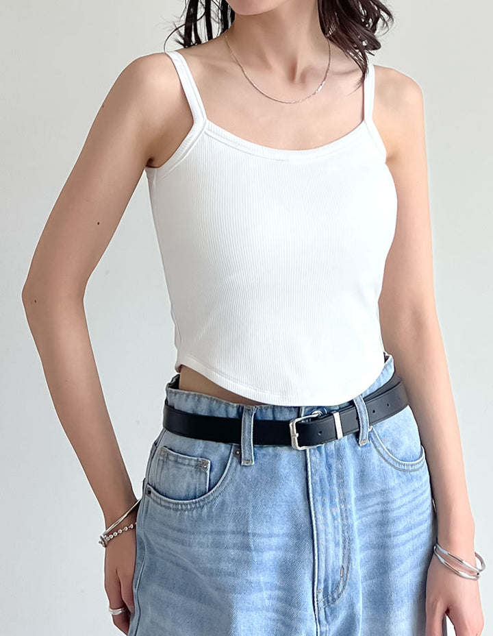 【TIME SALE 50%OFF ¥2,798⇒¥1,399】選べる丈カップ付きリブキャミソール[返品交換不可][mb] トップス 人気レディースファッション通販 リエディ