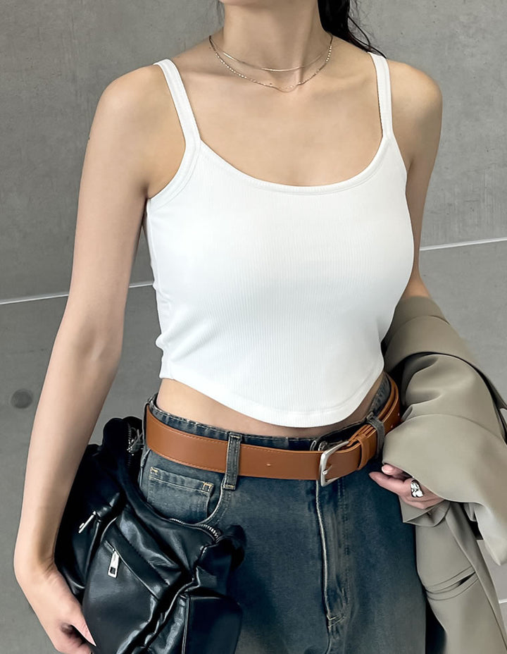 【TIME SALE 50%OFF ¥2,798⇒¥1,399】選べる丈カップ付きリブキャミソール[返品交換不可][mb] トップス 人気レディースファッション通販 リエディ