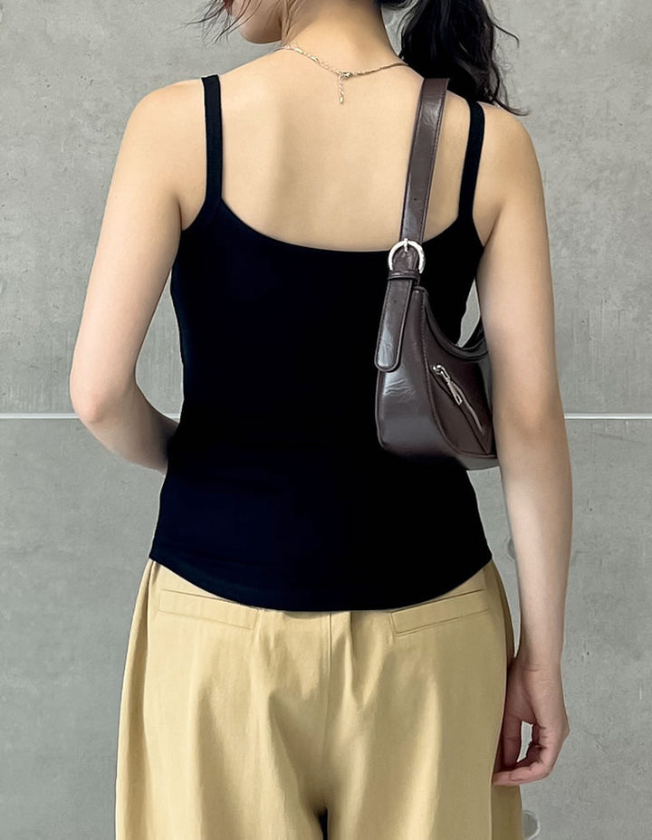 【TIME SALE 50%OFF ¥2,798⇒¥1,399】選べる丈カップ付きリブキャミソール[返品交換不可][mb] トップス 人気レディースファッション通販 リエディ