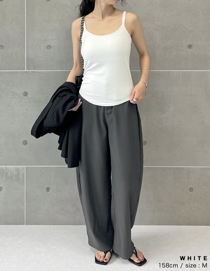 【TIME SALE 50%OFF ¥2,798⇒¥1,399】選べる丈カップ付きリブキャミソール[返品交換不可][mb] トップス 人気レディースファッション通販 リエディ