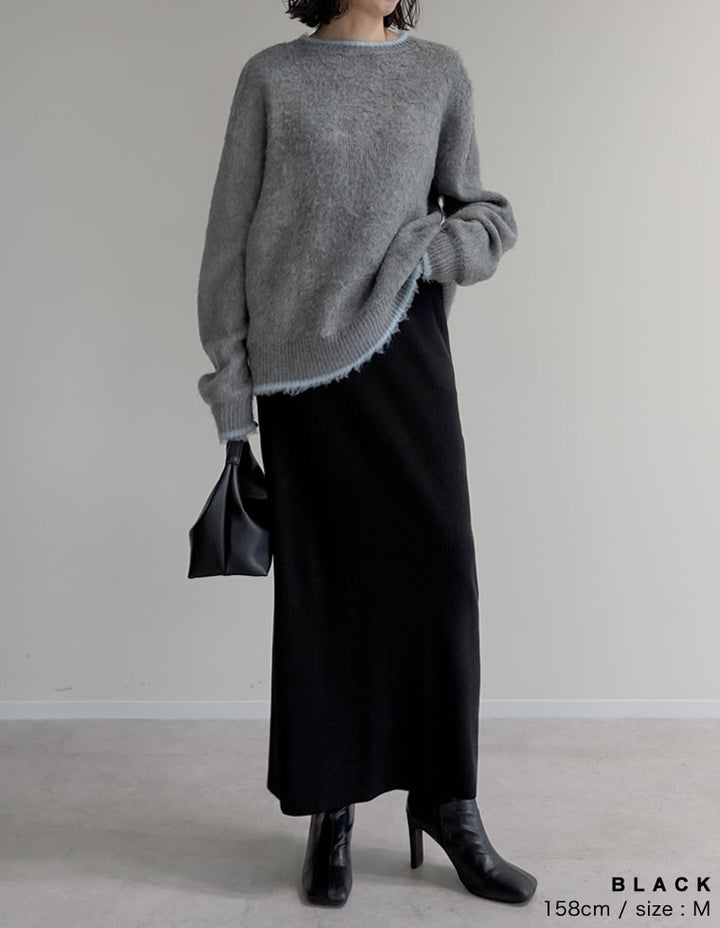 【TIME SALE 40%OFF】[セルフカット][大きいサイズ有]リブカットソータイトスカート スカート 人気レディースファッション通販 リエディ